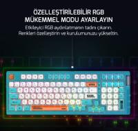 GAMEPOWER SENSE RGB RED SWITCH KABLOSUZ MEKANIK KLAVYE